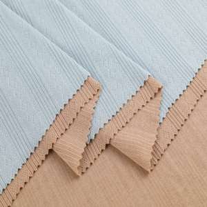 Tissu jacquard tricoté teint en fil extensible 64% polyester 28% rayonne 8% élasthanne, doux pour la peau et respirant, pour chemise <span class=keywords><strong>de</strong></span> garçon - Product Image 3