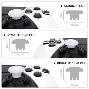 EXtremeRate Intechageable Removable Thumbstick Analog Thumb <b>Stick</b> Joystick Caps for PS5 EDGE Controller - Product Image 4