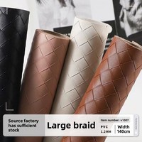 Tissu en cuir PVC 1,2 mm à grands carreaux, motif floral gaufré, épais, vente en gros, pour meubles et boîtes de rangement domestiques Y1007