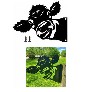 Estaca de Metal para granja de jardín, decoración de vaca oxidada/Tigre/perro/orangután/caballo - Product Image 2