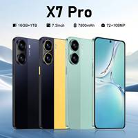 Smartphone X70 Pro 5G Écran 7,3 pouces Processeur Deca Core 16 Go + 1 To de stockage Android 15 Caméras arrière 48MP+108MP Double SIM