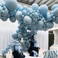 Kit de guirlande de ballons bleu poussière mat, ballons en latex, décoration de fête de révélation du sexe pour bébé garçon