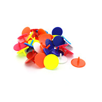 Marqueur de balle de golf en plastique multicolore durable, écologique et léger de 25 mm, marque OEM, 1000 pièces pour accessoires de golf