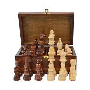 Piezas <span class=keywords><strong>de</strong></span> <span class=keywords><strong>Ajedrez</strong></span> <span class=keywords><strong>de</strong></span> Madera Grandes con Peso, Altura del Rey 9 cm, 28.4 g, Productos <span class=keywords><strong>de</strong></span> Fábrica <span class=keywords><strong>para</strong></span> Juegos Infantiles (Solo Piezas <span class=keywords><strong>de</strong></span> <span class=keywords><strong>Ajedrez</strong></span>) - Product Image 4