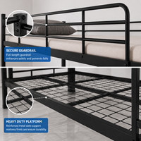 Lit superposé en métal pour adultes et enfants, lits superposés en acier robustes pour dortoirs, auberges, fournisseur de meubles de chambre à coucher