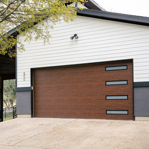 <span class=keywords><strong>Porte</strong></span> de <span class=keywords><strong>garage</strong></span> <span class=keywords><strong>motorisée</strong></span> Alucasa à ouverture vers le haut avec finition <span class=keywords><strong>bois</strong></span> classique et panneaux renforcés en acier pour des performances durables - Product Image 6
