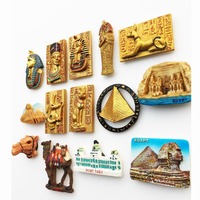 Personnalisé 2D relief peinture Egypte Souvenir Chameau Pyramide Flatback repère touristique cadeau Résine Réfrigérateur Aimant