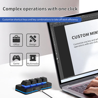 Teclado Mecánico Mini USB de 4 Teclas MK424G con Cable 2.4G, Teclado de Goma para Juegos con Programación de Macros, Certificado RoHS CE