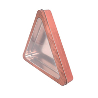 Belle boîte métallique triangulaire pour emballage de chocolat, coffret de pièces