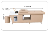 Table de massage professionnelle en cuir véritable avec fonction de circulation d'eau pour salon de beauté et salon de coiffure