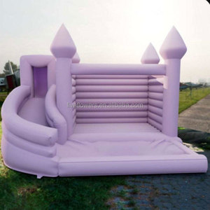 Hoa Oải Hương Lilac Tím bơm hơi kết hợp trượt nhà bị trả lại lâu đài với hố bóng - Product Image 1