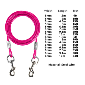 Cable <span class=keywords><strong>de</strong></span> Amarre para Perros <span class=keywords><strong>de</strong></span> Lujo Premium, Correa <span class=keywords><strong>de</strong></span> Cadena Resistente, Liberación Rápida, Cable <span class=keywords><strong>de</strong></span> Acero Galvanizado, Estilo Occidental, Moda para Mascotas - Product Image 4