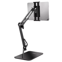 Support de téléphone portable universel portable réglable en hauteur en alliage d'aluminium magnétique noir argenté multifonctionnel