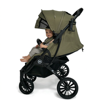 Poussette universelle pour bébé 0-36 mois, simple/double, avec barre de traction, dossier réglable mécaniquement, frein à un pied, capacité de charge 20 kg, en fer