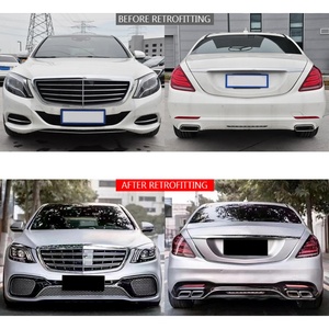 Kit de Carrocería Delantera y Trasera con Luces Antiniebla para BENZ Clase S S65, Modificación y Actualización de Automóviles W222 2014-2017, Estilo 2019 - Product Image 2