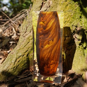 Jarrón artístico de cristal acrílico ámbar, decoración grande para mesa, para el hogar, regalo de inauguración de casa - Product Image 3