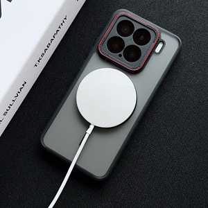 Coques de téléphone portable transparentes noires mates avec anneau magnétique et protection intégrale 360° pour Xiaomi 15 Ultra - Product Image 3