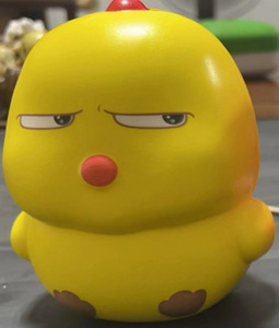 Wo Bi Ji Pinch Le, Juguete Antiestrés de Espuma PU de Rebote Lento, Muñeco de Dibujos Animados de Pollo Amarillo Pequeño, Figura de Escritorio, Douyin - Product Image 6