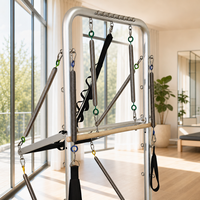 Machine de Pilates Reformer haut de gamme avec planche à ressorts et système de poulies à cordes réglables pour usage domestique, commercial, en studio ou en salle de sport