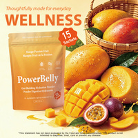 Poudre énergétique en gros pour adultes, complément alimentaire en poudre, enrichi en probiotiques, saveur mangue, PowerBelly