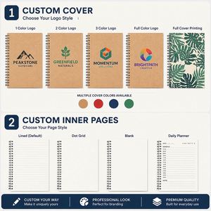 Cuadernos de Papel Kraft al por Mayor, Encuadernación en Espiral, Tapa Dura, Cuadernos Escolares y de Oficina, Cuadernos Escolares Personalizados al por Mayor - Product Image 3