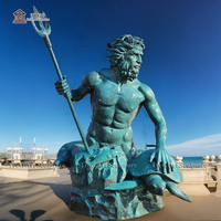Sculpture de dieu grec Statue Stein Poseidon en bronze à vendre