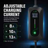 Chargeur de véhicule électrique portable 3,3 kW 7 kW Type 1 Type 2 NACS GB/T |   Fabricant OEM ODM personnalisé pour la vente en gros