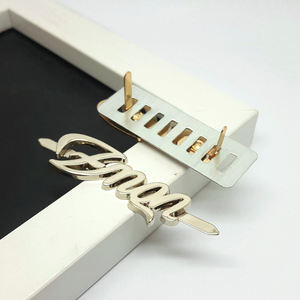 High Quality Eco-Friendly Custom Engraved Embossed Logo Garment Metal Name Plates Tag <strong>Label</strong> With Custom Shape For Handbags - Product Image 5