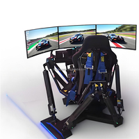Simulador de Carreras 3DOF-6DOF para Autos y Camiones, Asiento de Simulación de Carreras de Fibra de Vidrio Compatible con Logitech G25/G27/G29/G920, para Interiores/Exteriores, Centros Comerciales
