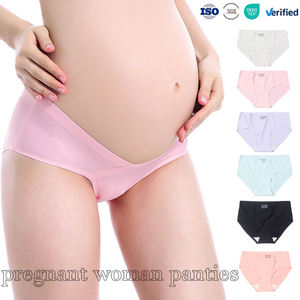 Culotte de maternité pour femmes enceintes, <span class=keywords><strong>sous</strong></span>-vêtements post-partum, culotte sans couture à taille basse en forme de V pour soutenir le ventre des femmes enceintes - Product Image 1