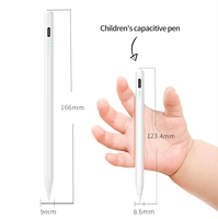 Stylet court de 2e génération avec fonction anti-rejet de la paume pour iPad Enfant 2018-2026 - Stylet actif rechargeable avec indicateur LED triple