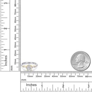 Anillo de compromiso SGARIT personalizado con diamante cultivado en laboratorio de 1.3 quilates para mujer, oro amarillo de 10 quilates, centro con diamante ovalado de 1 quilate, certificado IGI VS D - Product Image 3