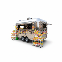Camionnette de restauration rapide mobile Orange Technology, chariot à pizza, chariot à burgers, chariot à crêpes, chariot à café, remorque de boulangerie, durable et personnalisable, à vendre