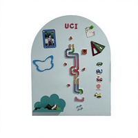 Tableau magnétique interactif pour enfants UCI, tableau blanc mural pliable, personnalisable, en feutre, matériau amovible, force magnétique puissante