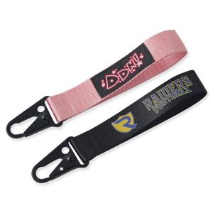 Wholesale Embroidered Logo Carabiner Keychain <b>Lanyard</b> Wrist Strap Key Chain Short <b>Lanyards</b> Custom - Product Image 4