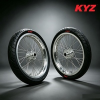 Kit de roues Supermoto Motard KYZ Sur-Ron Light Bee X 17 pouces, jantes chromées argentées 70/90-17 90/80-17, vélo électrique neuf, garantie 1 an