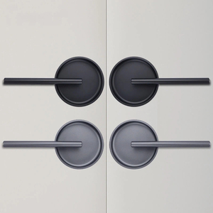 Paired Round Wardrobe Pull Handles Recessed Slot Concealed Cabinet <strong>Door</strong> <strong>Knobs</strong> for Apartments Hotels Homestays Malls - Product Image 4