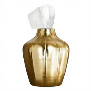 Modern Customizable Aluminum Tabletop <b>Vase</b> <b>Gold</b> Tone Handmade Decorative Metal <b>Vase</b> Custom requirements - Product Image 1