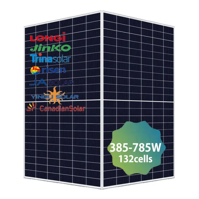 Trina Jinko Longi Risen Solar Rotterdam Warehouse N-type HJT Monocrystalline PV Modules 315W 420W 525W 630W 735W Solar Panels