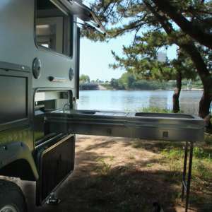 Haute qualité 07B RV camping-car camping-car usine en gros entièrement équipé tout-terrain <span class=keywords><strong>caravane</strong></span> remorque électrique auvent tente de toit - Product Image 5