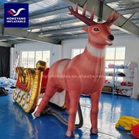 Père Noël Gonflable et Traîneau Personnalisés pour Publicité Extérieure de Noël, Fabrication Chinoise