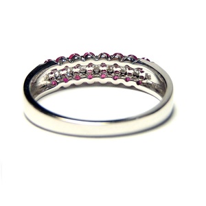 Hong Kong Fournisseur Anniversaire Conception Simple Bijoux De Mariée Or Blanc Massif 18k De Haute Qualité Diamant Bague Rubis Bijoux - Product Image 2