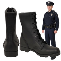 Bottes tactiques d'entraînement en cuir respirantes et durables avec semelle en caoutchouc pour hommes, pour l'extérieur, OEM ODM personnalisées, CE ISO