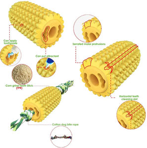 Kinghon Eco-Friendly TPR Rubber <b>Toothbrush</b> Toy Squeaky Dog Chew Toys with Corn Grits Chewable Chewable Toy - Product Image 2