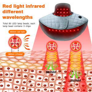 Alat Terapi Cahaya Merah 660nm&850nm untuk Bahu dan Leher, Perangkat Terapi Cahaya Merah Portabel dengan Pemanas - Product Image 3