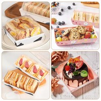 Boîtes de conditionnement jetables pour desserts, sandwichs, pâtisseries, beignets, biscuits, salades de fraises