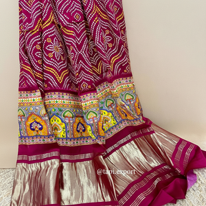 ใหม่gajjiผ้าไหมdupattaสีดํากิริยาซาตินผ้าพันคอDupatta,ขายส่งราคาHeavy Workผ้าพันคอDupatta - Product Image 1