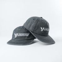 Gorras Unisex de Perfil Bajo con Visera Ligeramente Curvada, de 5 Paneles, con Logotipo Personalizado, Lavadas con Ácido, Sin Estructura y de Alta Calidad