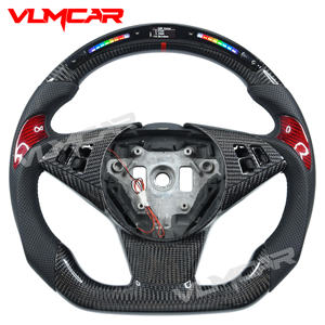 Volante de Fibra de Carbono Personalizado con Acabado Brillante, Pantalla LED y Cuero Perforado para <span class=keywords><strong>BMW</strong></span> <span class=keywords><strong>Serie</strong></span> <span class=keywords><strong>5</strong></span> E60 M5 E63 E64 - Product Image 1