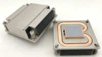Radiateur CPU passif 1U OEM/ODM avec ailettes en aluminium et caloduc pour carte mère à socket LGA2011